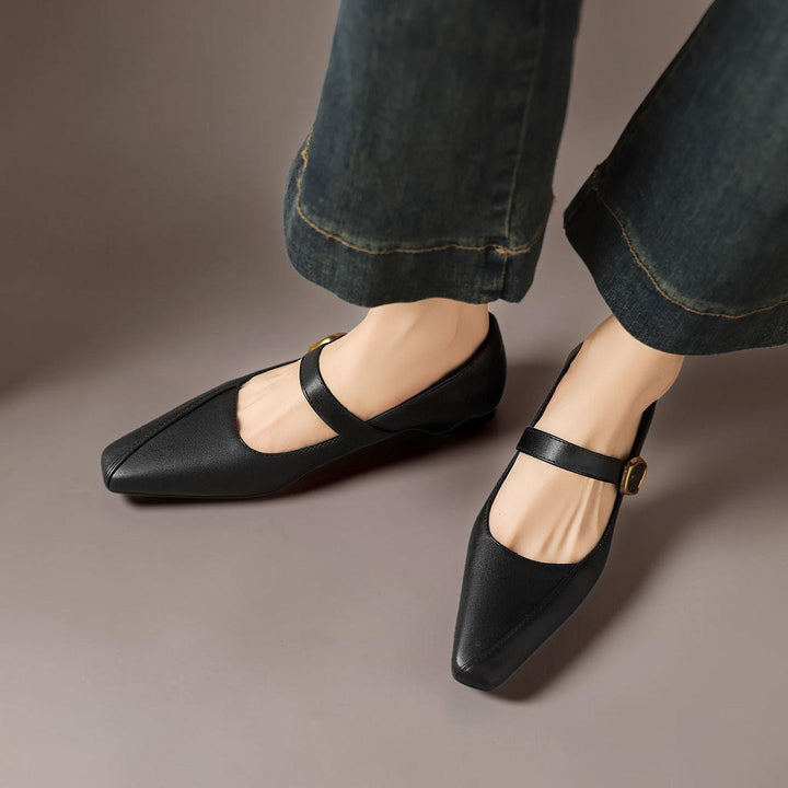 INGRID | MARY JANES WITH GOLDEN BUCKLE