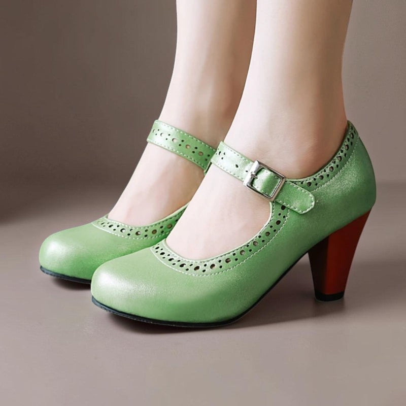 FLEUR | MARY JANES WITH ADJUSTABLE HEEL