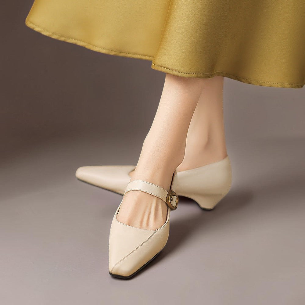 INGRID | MARY JANES WITH GOLDEN BUCKLE