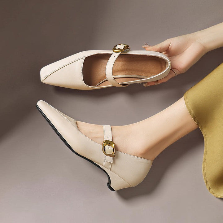 INGRID | MARY JANES WITH GOLDEN BUCKLE