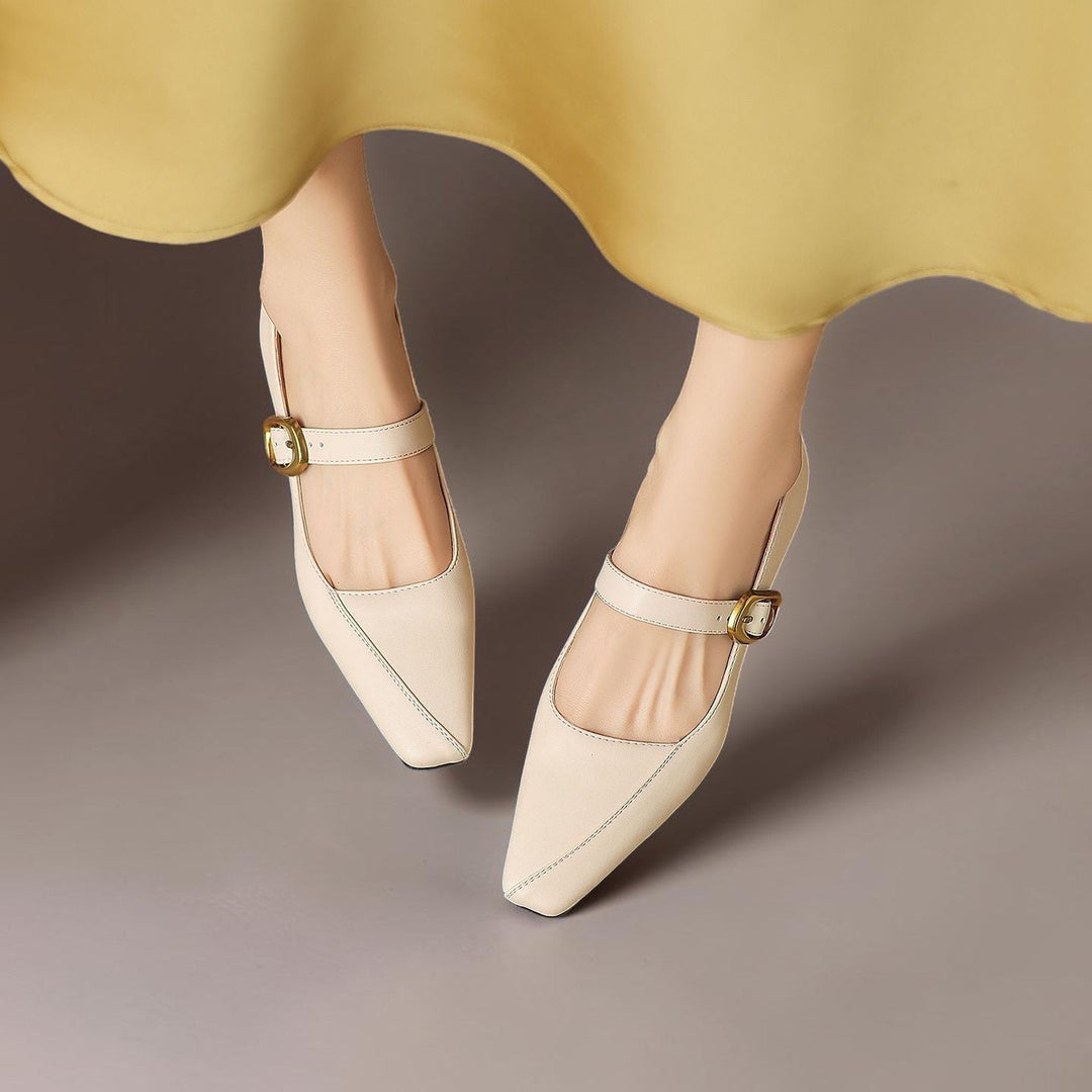 INGRID | MARY JANES WITH GOLDEN BUCKLE