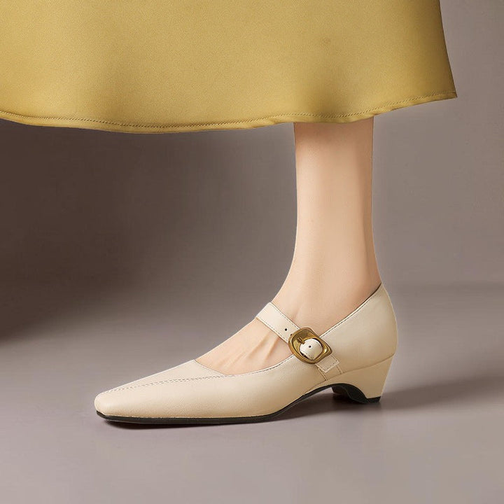 INGRID | MARY JANES WITH GOLDEN BUCKLE