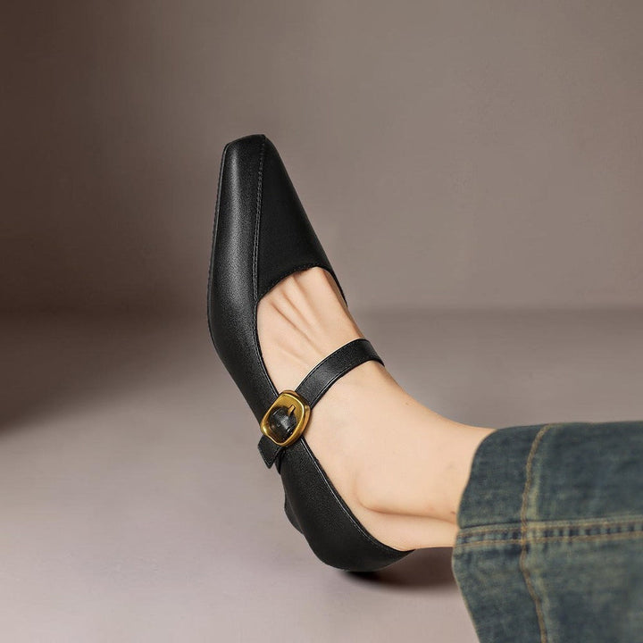 INGRID | MARY JANES WITH GOLDEN BUCKLE