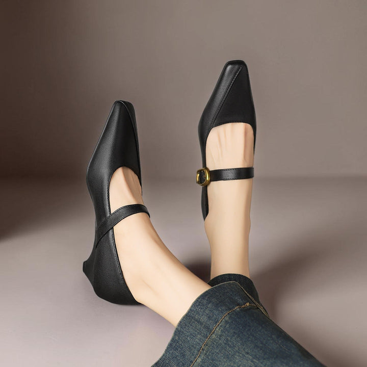 INGRID | MARY JANES WITH GOLDEN BUCKLE