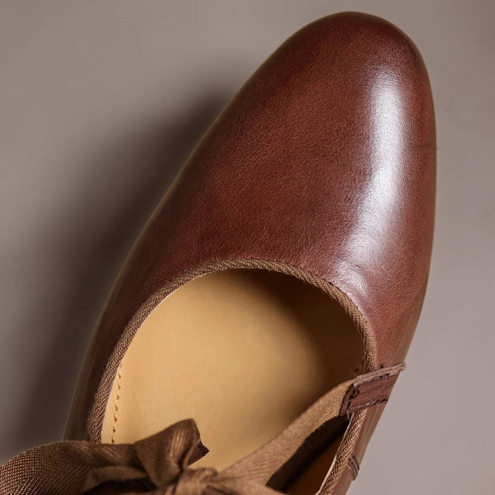 LIEKE | LEATHER BALLET FLATS WITH BOW