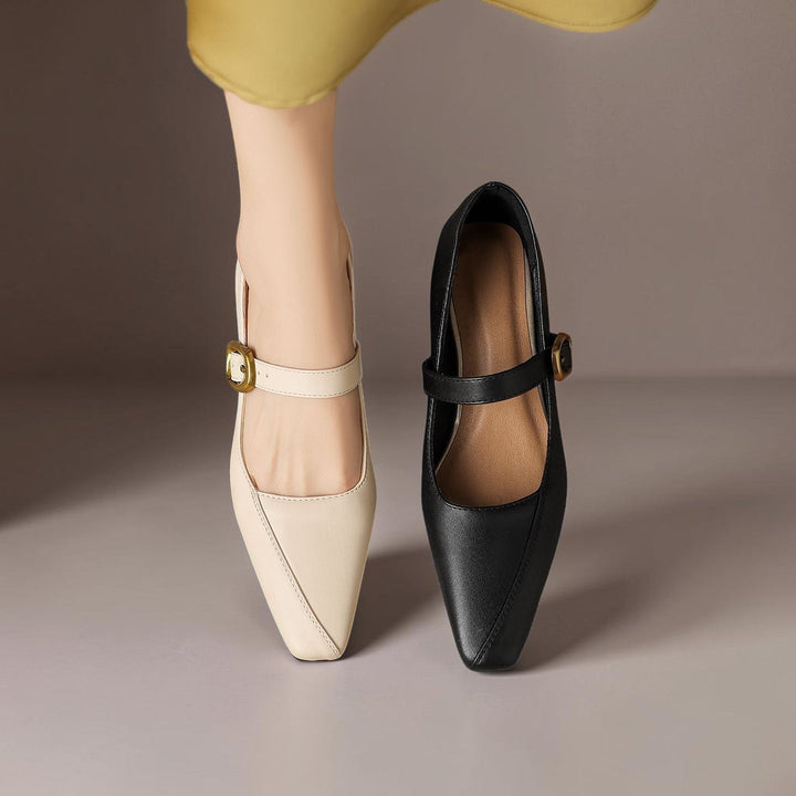 INGRID | MARY JANES WITH GOLDEN BUCKLE