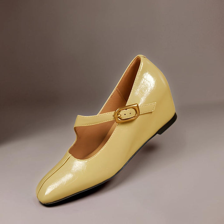 TESS | LEATHER MARY JANES WITH SQUARE TOE