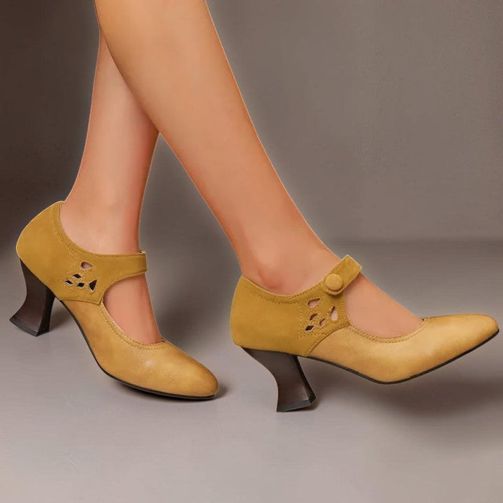 SASKIA | SUEDE ANKLE BOOTS WITH HEEL