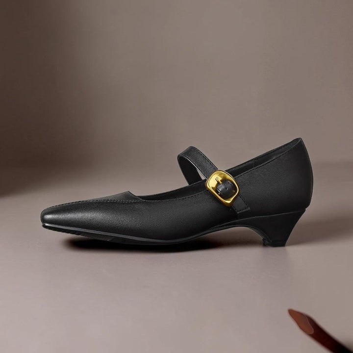 INGRID | MARY JANES WITH GOLDEN BUCKLE